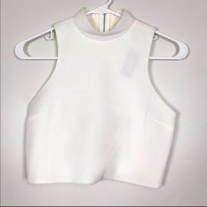 Express Crop Cut Out Tank With Double Zipper
